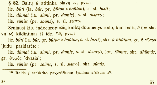 Lietuvių kalbos istorinė gramatika 1t 82§